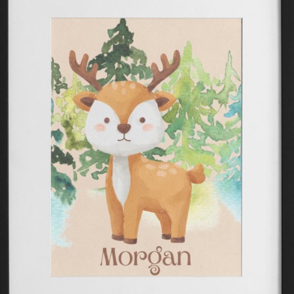 Nursery or Child's Bedroom Personalized Custom Wall Art, 8x10 Unframed - Picture 6 of 11